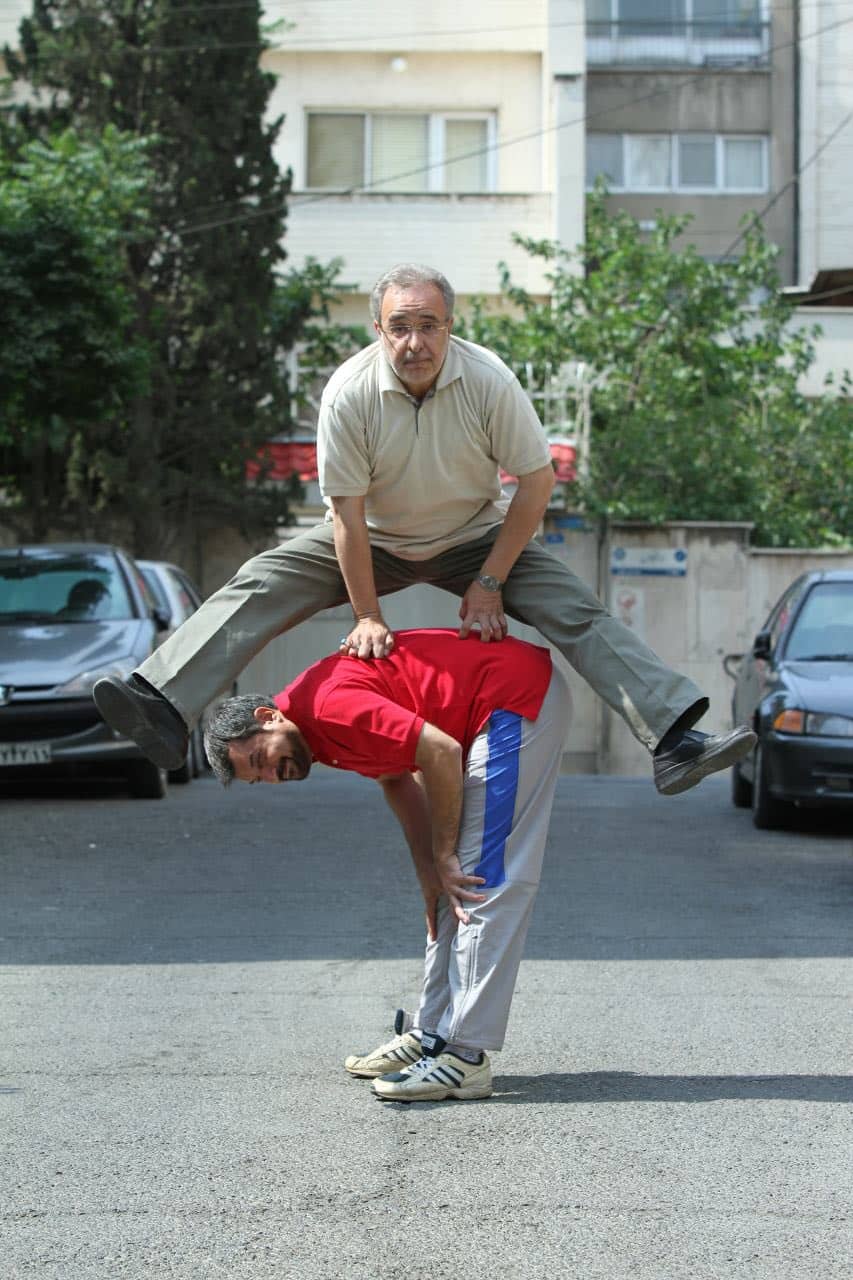 عکس خنده دار “احمدزاده” و “شهریاری” در حال حرکات رزمی/ تصویر