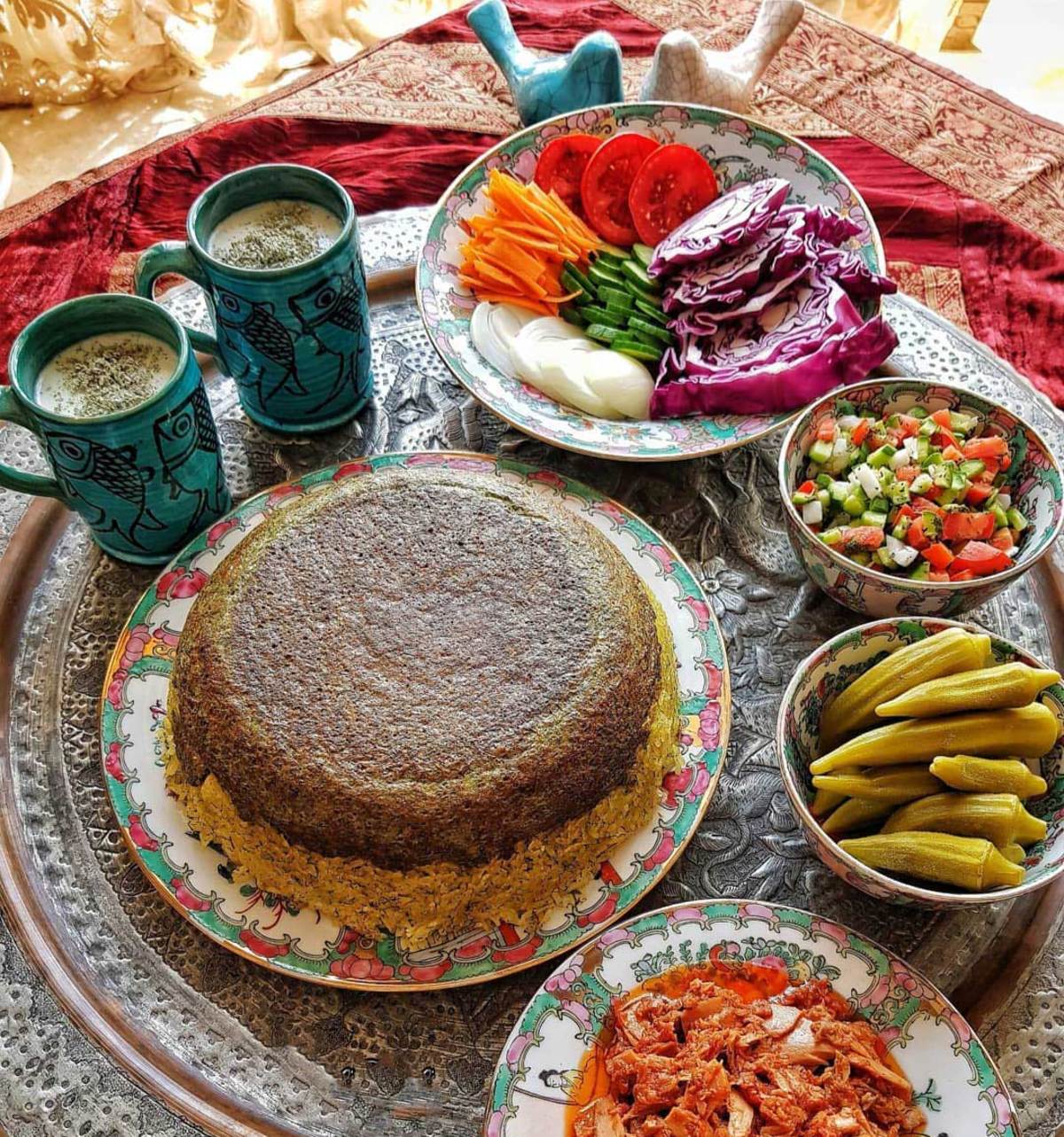 دستور پخت ته چین چرب و چیلی و خوشمزه کوکو سبزی برای شام