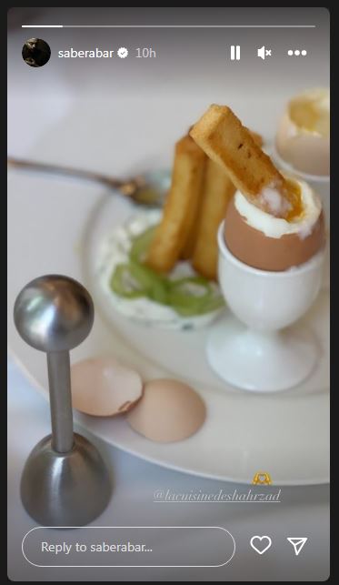 عکس/ این صبحانه متفاوت و لاکچری صابر ابر شما را شگفت زده می‌کند!
