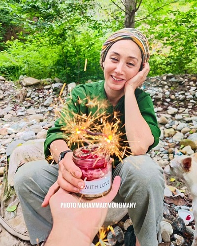 هدیه تهرانی روز تولدش را در طبیعت جشن گرفت+ عکس