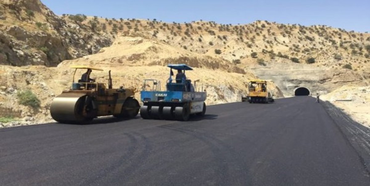 آسفالت تونل دوم راه کربلا تا اربعین سال جاری