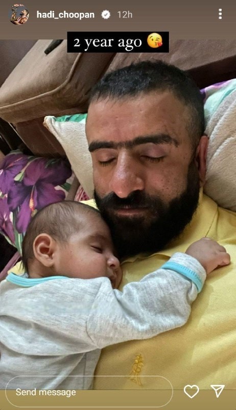 عکس/ وقتی هادی چوپان در خواب از خودش عکس می‌گیرد!