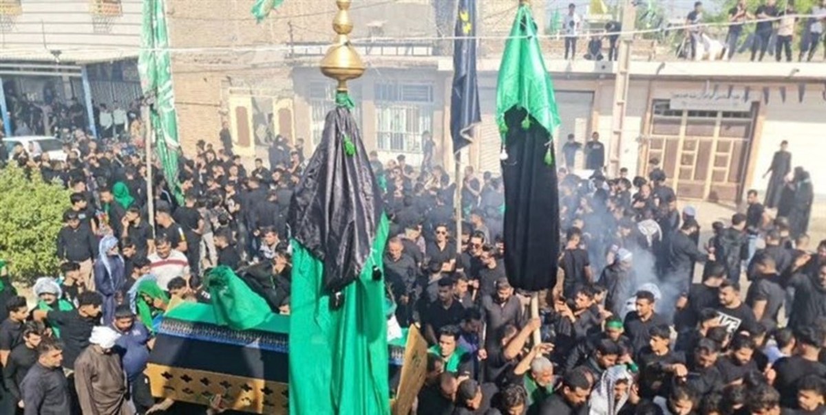 عزاداری یوم العباس اهالی عین دو اهواز در گرم‌ترین روز سال