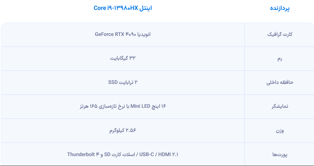 مشخصات و قیمت لپ تاپ گیمینگ Y ۹۰۰۰ K ۲۰۲۳