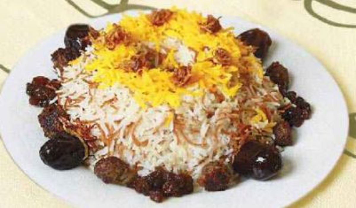 دستور پخت رشته پلو با ماهیچه لذیذ و چرب و چیلی برای شام