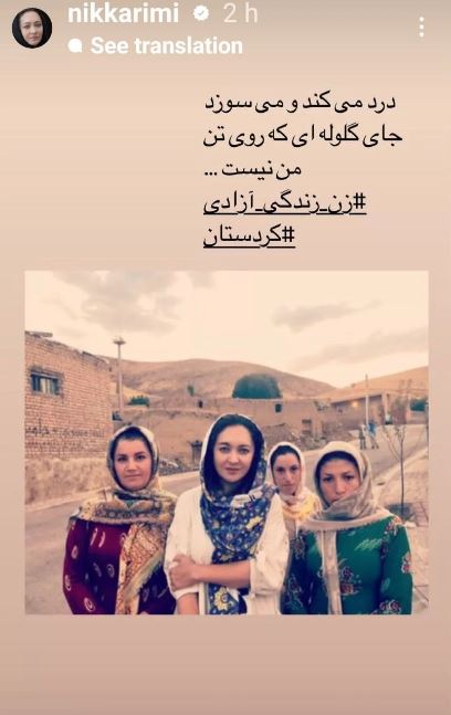 عاشقانه دو نفره زیبای “نیکی کریمی” و برادر خارجی اش/ عکس