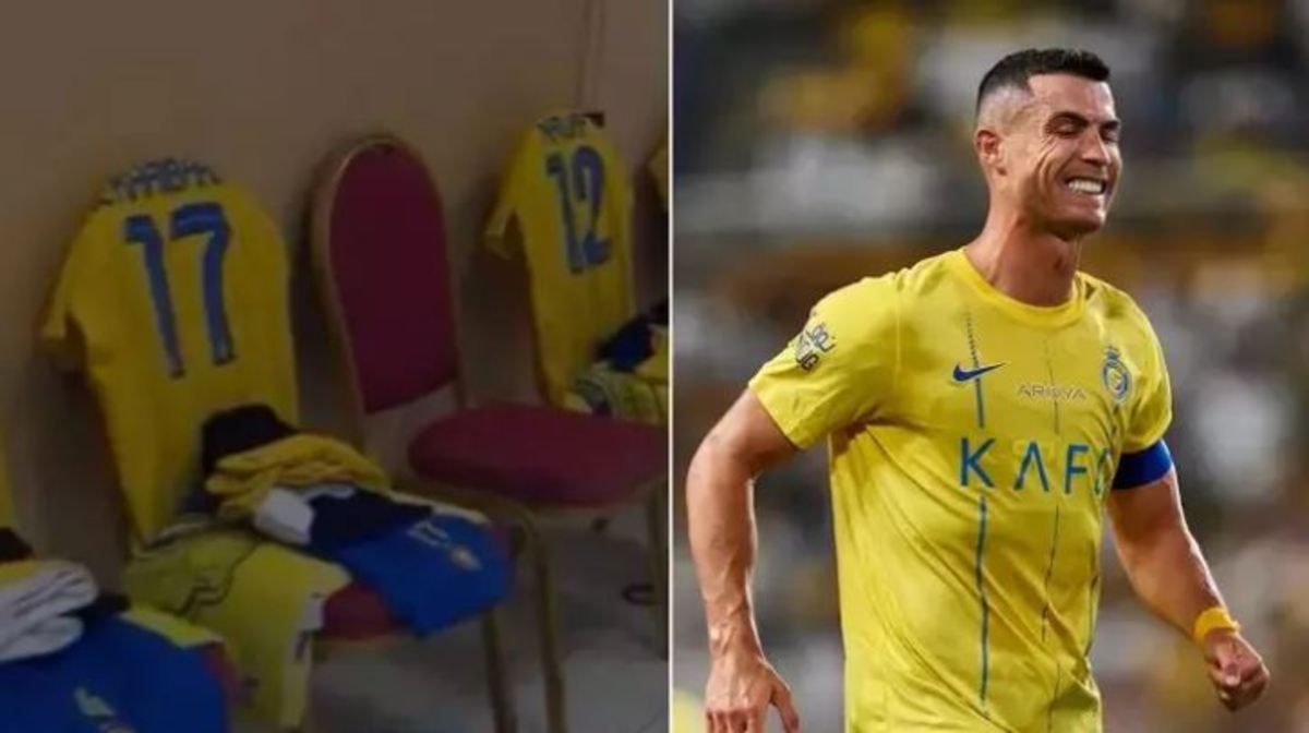رختکن تعویض لباس رونالدو در بازی با الفتح و هجوم طعنه‌آمیز هواداران