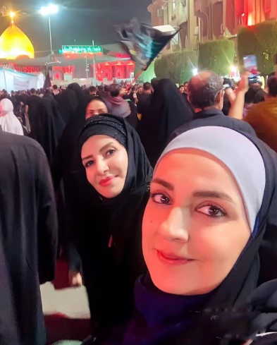 تصاویری از خاله شادونه و خاله نرگس در راه پیمایی اربعین