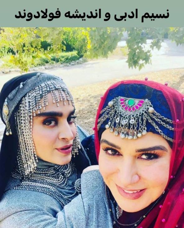خانم بازیگر با لباس جالب مصری در پشت صحنه + عکس