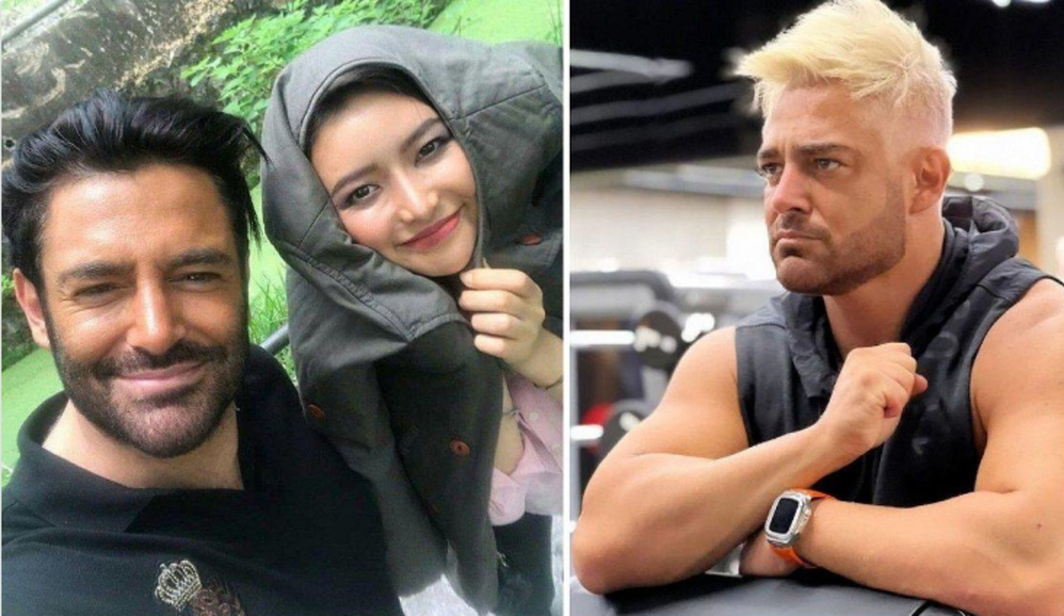 ژست صمیمانه محمد رضا گلزار با یک دختر غریبه