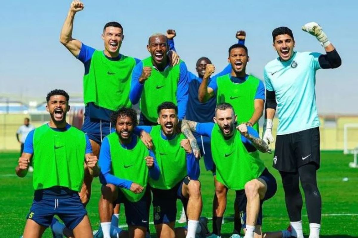 رونالدو در تمرینات النصر هم برنده شد و ژست گرفت + عکس