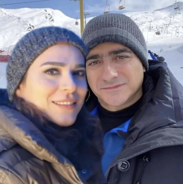 عاشقانه همایون شجریان و سحر دولتشاهی در دل کوهستان برفی+عکس