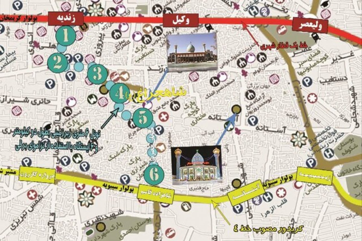 هیچ قسمتی از تونل مترو در زیر بافت تاریخی شیراز نیست