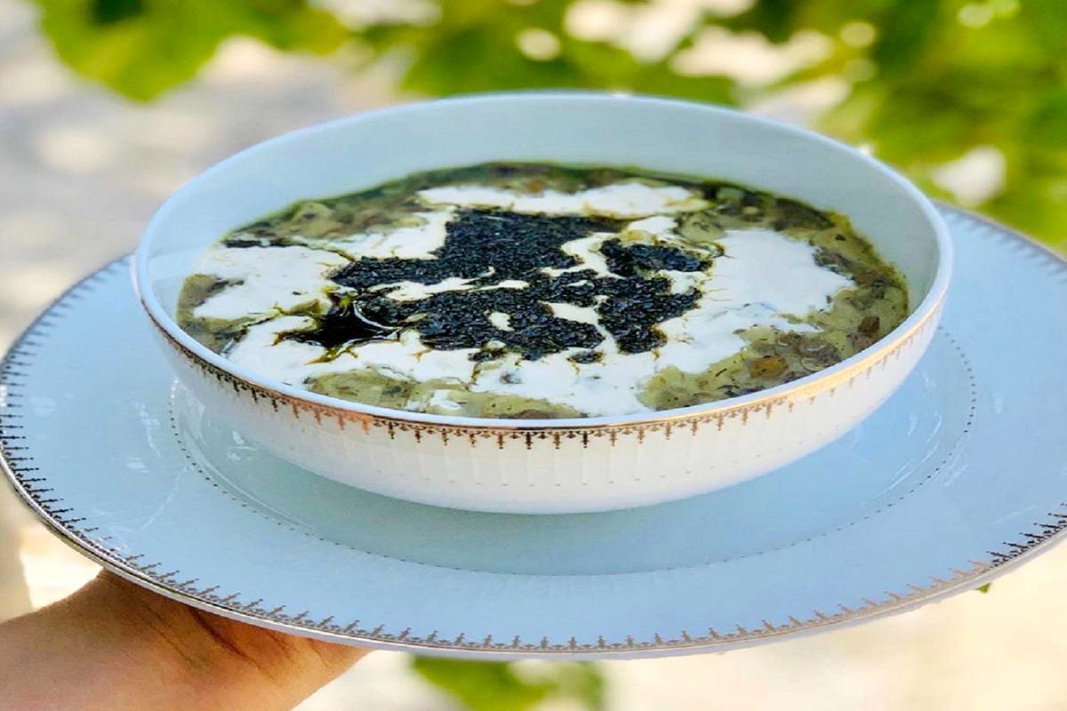 سیر تا پیاز پخت آش لخشک مشهدی
