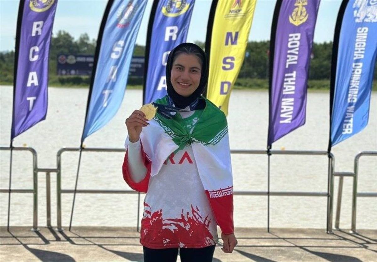 طلا بر گردن بانوی قایقران ایران در روئینگ قهرمانی جوانان و زیر ۲۳ سال آسیا