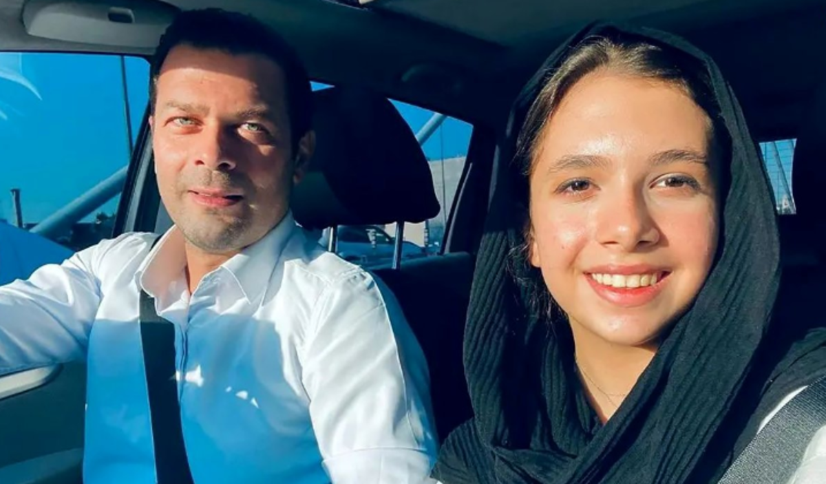 عکس منتشر شده از ژست صمیمانه دختر پژمان بازغی کنار شهاب حسینی/کپشن احساسی نفس بازغی