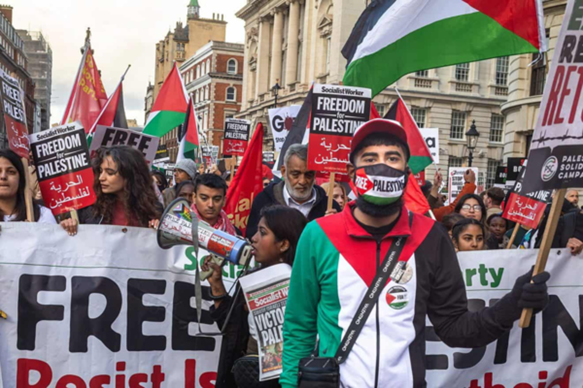 برگزاری اعتراضات حامی فلسطین در لندن