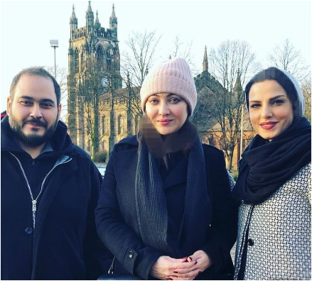 قاب سه نفره رضا داوودنژاد در کنار نیکی کریمی و دختر عمویش در لندن+عکس/ حیف به این چهره سرزنده و شاد که مهمان خاک شد
