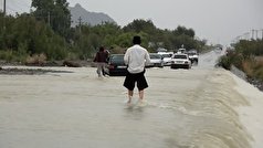 در پی بارش‌های امروز مسیر ارتباطی بیش از ۸۰ روستای نیکشهر مسدود و سد خیرآباد نیکشهر سر ریز شد