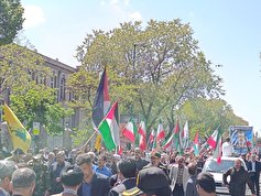 راهپیمایی مردم تبریز در حمایت از مردم غزه و عملیات تنبیهی وعده صادق