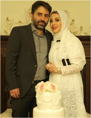 کیک عقد ۲ طبقه و باکلاس ژیلا صادقی مجری جنجالی صدا و سیما/ چه مراسم ساده‌ای + عکس