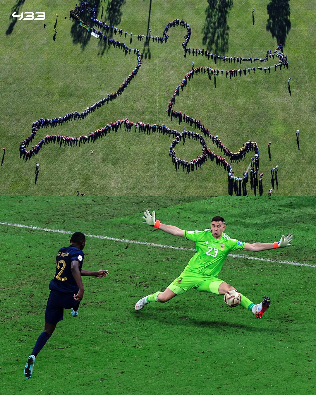 بازسازی سیو جاودانه امیلیانو مارتینز در فینال جام جهانی ۲۰۲۲ / عکس