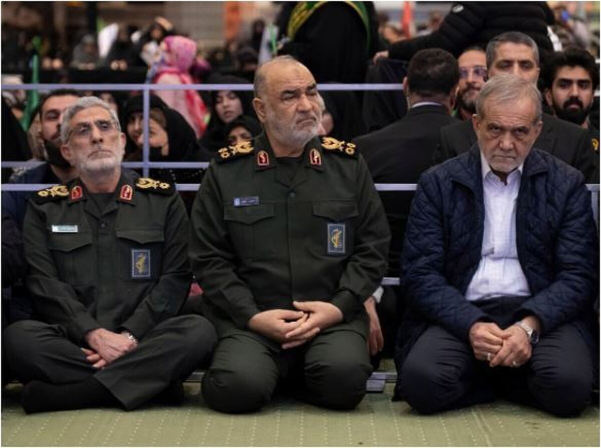 تصویری از پزشکیان و سردار قاآنی در سالگرد شهادت سردار سلیمانی