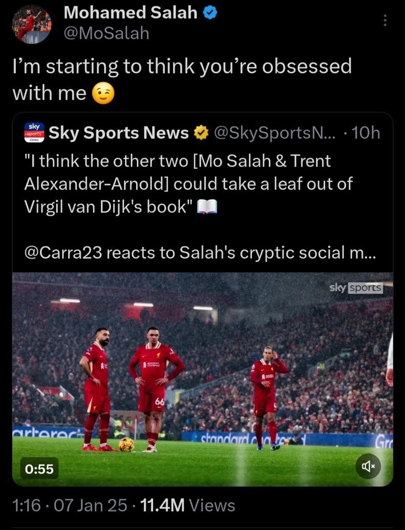 کلکل محمد صلاح با جیمی کاراگر خبرساز شد