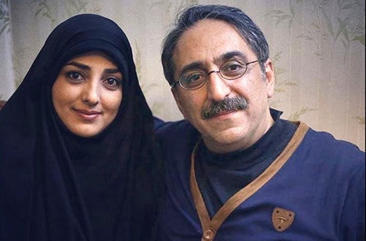ستاره قطبی با مانتو مزونی سنتی و خوش رنگش عکس کاپلی گرفت!