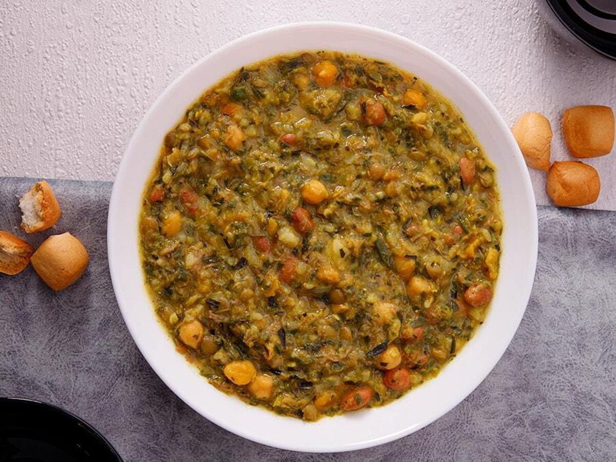 فوت کوزه گری پخت آش سبزی شیرازی+مواد لازم