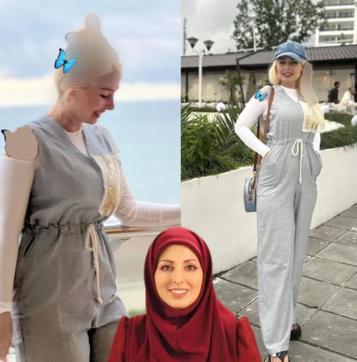 عکسای اونور آبی ندا غفاری پخش شد/خانم مجری قید ایران رو زد!