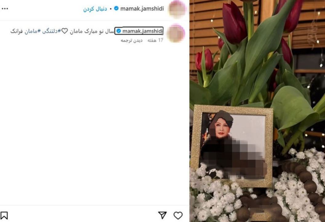 عکس میز عزای ساده و بدون تجملات مادر پژمان جمشیدی در کانادا! + عکس مادر زیبایش!