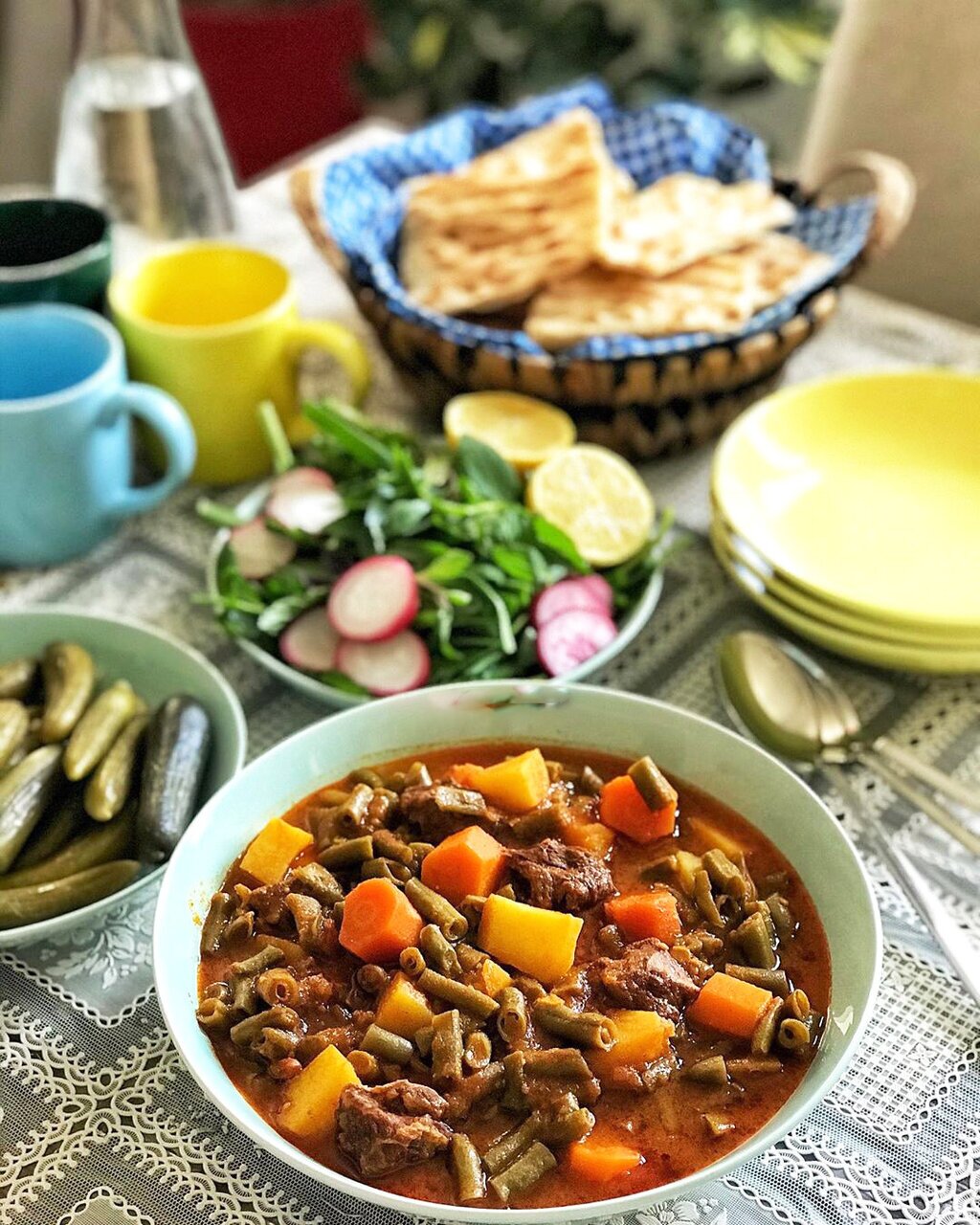 خوراک لوبیا سبز یک غذای نونی و به صرفه برای شام