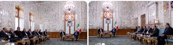 دیدار رئیس و اعضای شورای رهبری حماس با محمد باقر قالیباف
