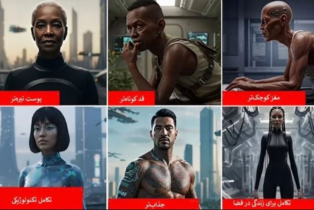 هوش مصنوعی نمایی از انسان‌ها را در هزار سال آینده به تصویر کشید