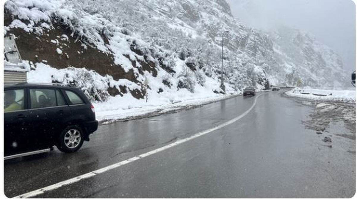 بارش پراکنده برف در کوهستان‌های شمال
