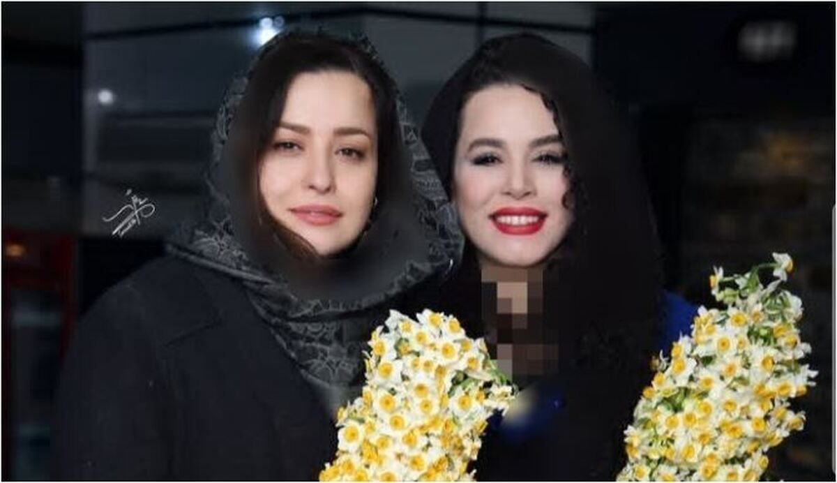 تصویر شکار شده از آزیتا حاجیان همراه دختران زیبا و خوش استایلش در مراسم اکران «پروین»