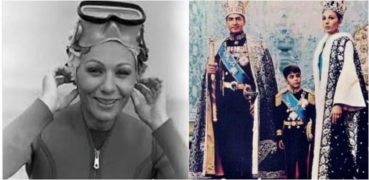 عکس زیرخاکی از تفریح لاکچری و اعیانی فرح در حال غواصی