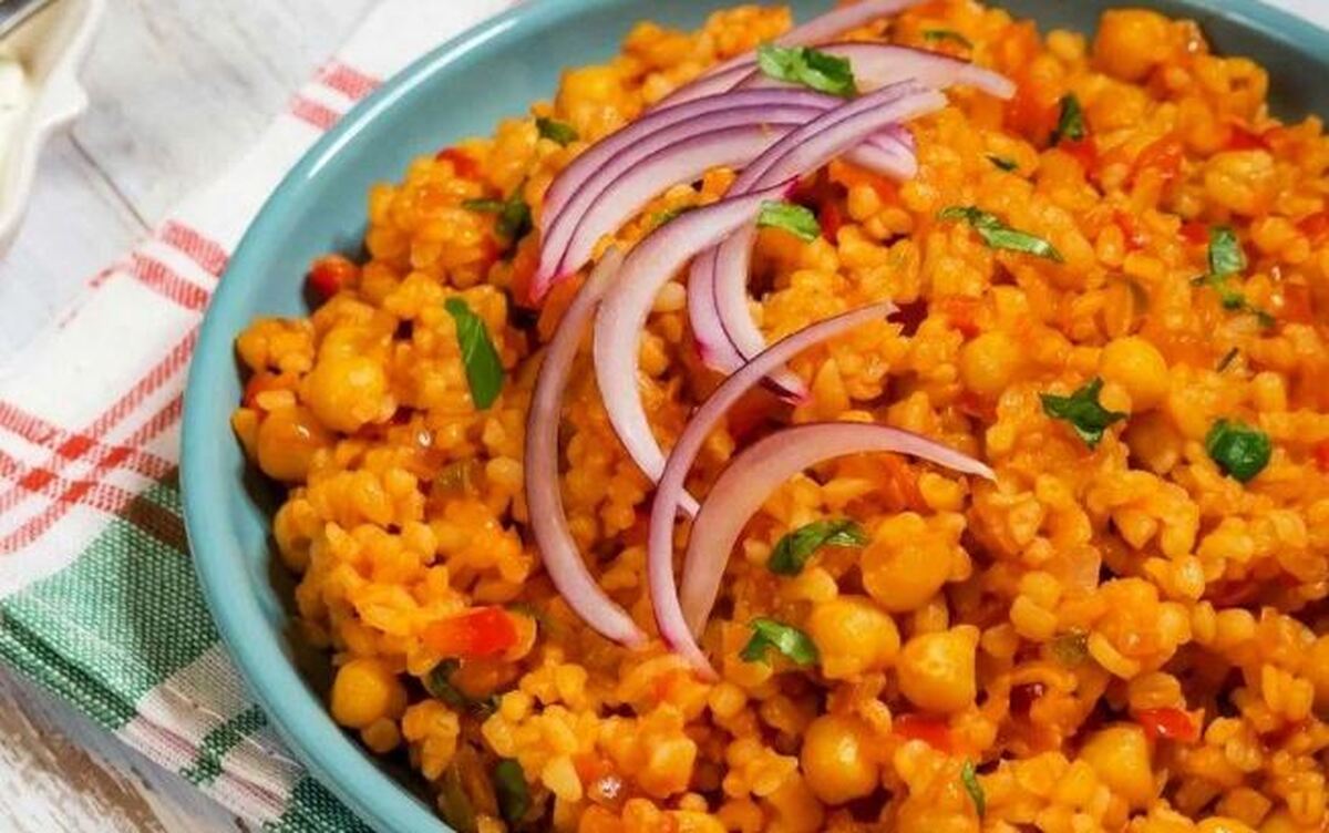 نخود پلوی وگان بدون گوشت یک غذای اقتصادی و خوشمزه برای سحری