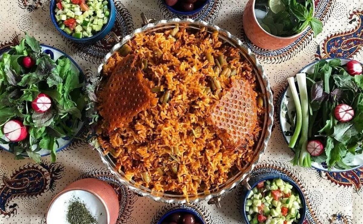 مواد مورد نیاز برای تهیه لوبیا پلوی وگان