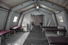 تجهیز بیمارستان صحرایی دانشگاه علوم پزشکی مشهد با ۴۵ تخت بستری