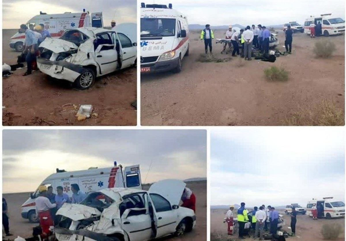 واژگونی خودرو در جاده طبس ـ بردسکن ۵ مصدوم داشت