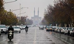 پیش بینی بارش رگبار باران با احتمال رعد و برق در استان یزد