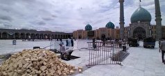 آماده سازی مزار شهدای گمنام در صحن مسجد مقدس جمکران