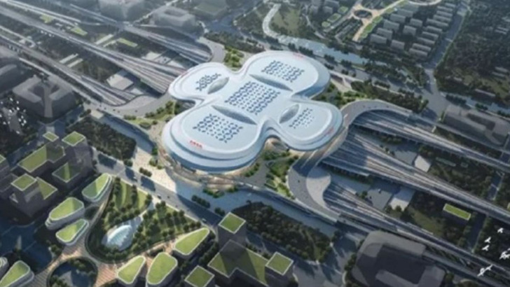 واکنش‌ها به طرح پیشنهادی برای یک ایستگاه قطار در چین که شبیه نوار بهداشتی غولآسا طراحی شده!