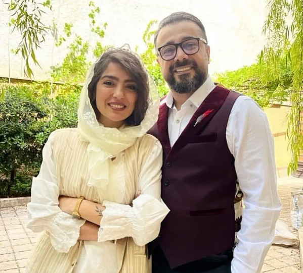 عکس‌های عاشقانه سپند امیر سلیمانی با تازه عروسش+عکس