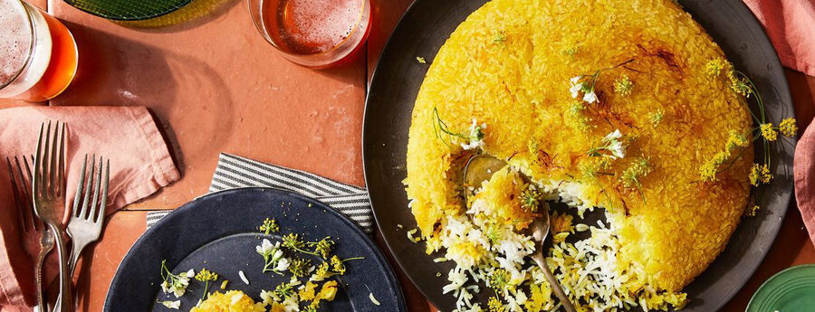 این غذا هوش از سرتان می‌برد / ته‌دیگ زعفرانی با تخم مرغ