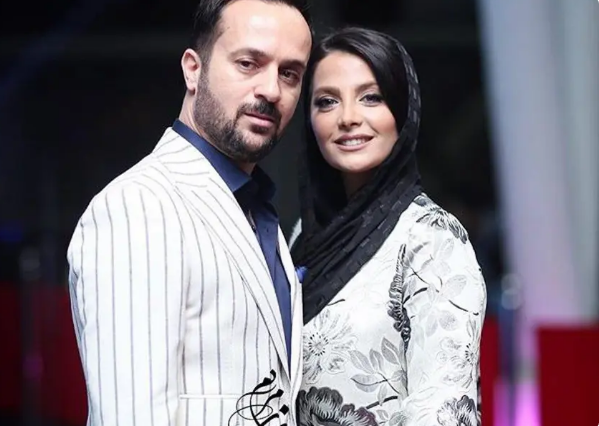 ست کاپلی احمد مهرانفر و همسرش در یک مراسم رسمی