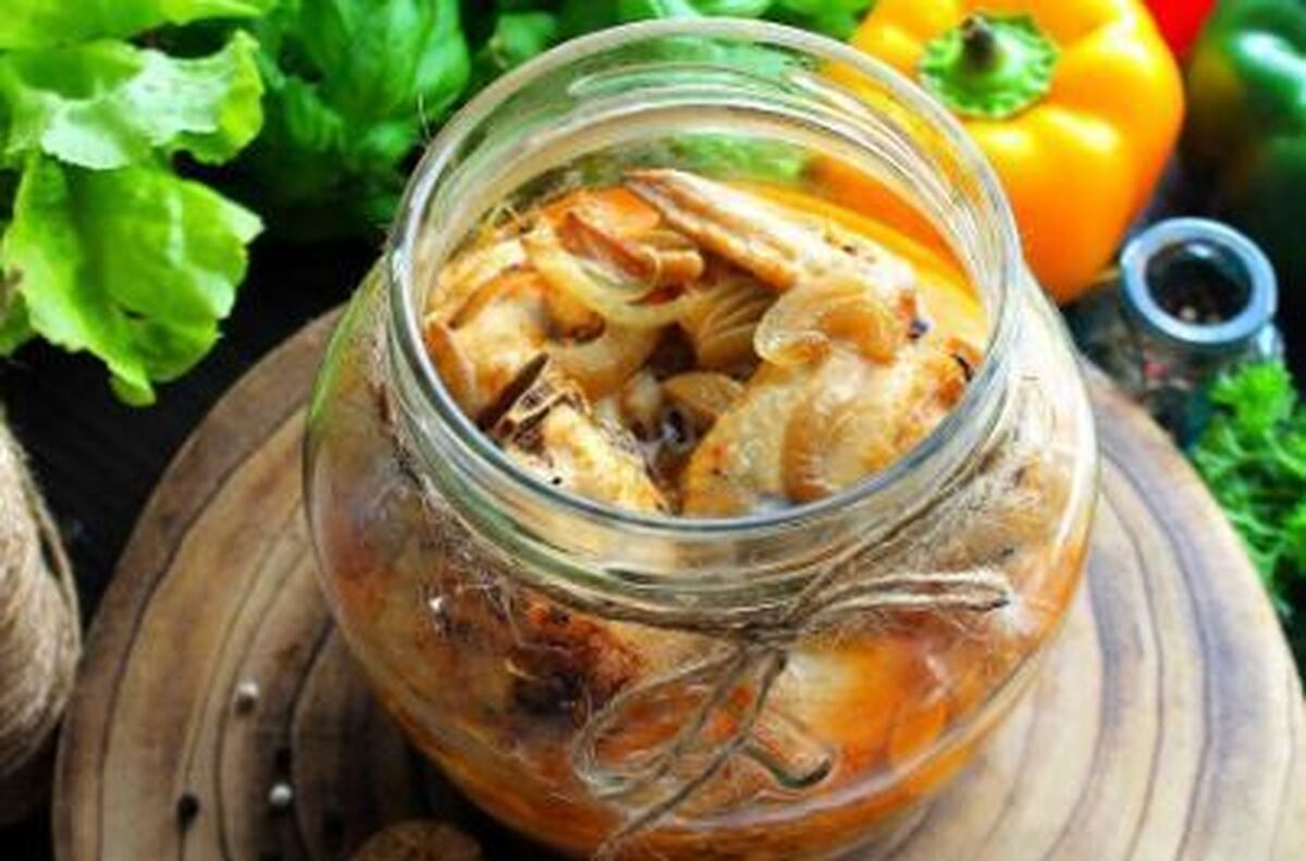 آموزش طبخ خوراک مرغ لذیذ و سالم در شیشه