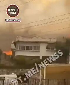 فیلم| آتش در حال نزدیک شدن به خانه‌های صهیونیست‌ها است.